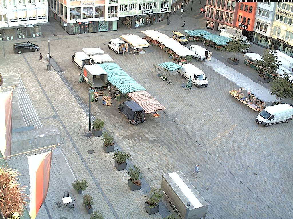 Archived image Webcam Stuttgart at the Market Square