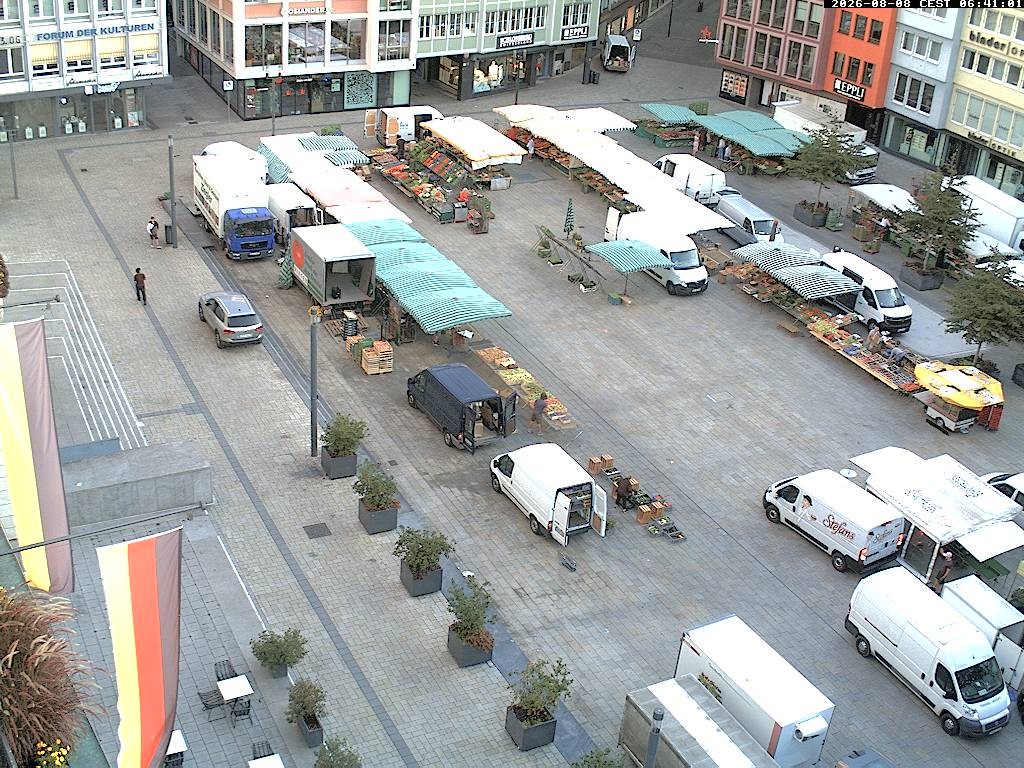 Archived image Webcam Stuttgart at the Market Square