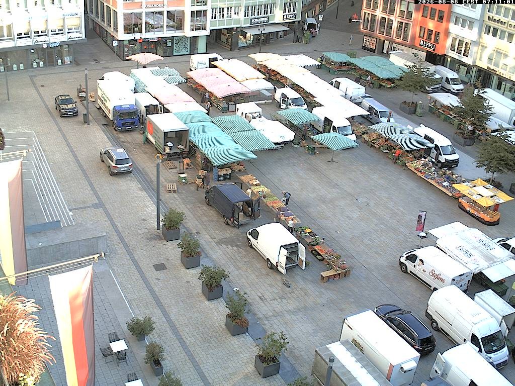 Archived image Webcam Stuttgart at the Market Square