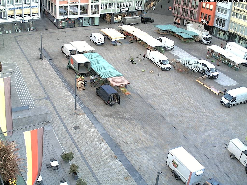 Archived image Webcam Stuttgart at the Market Square