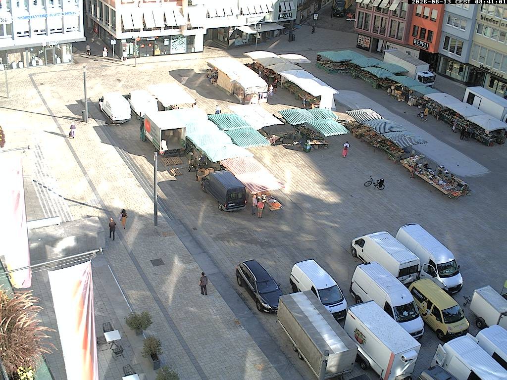 Archived image Webcam Stuttgart at the Market Square