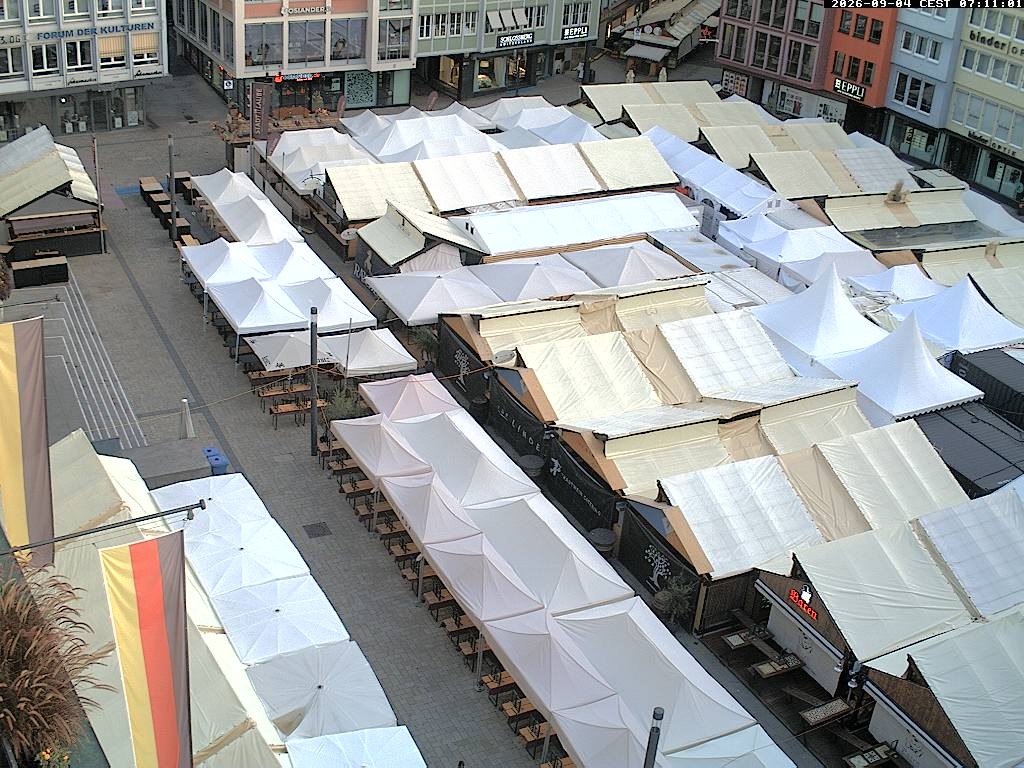 Archived image Webcam Stuttgart at the Market Square