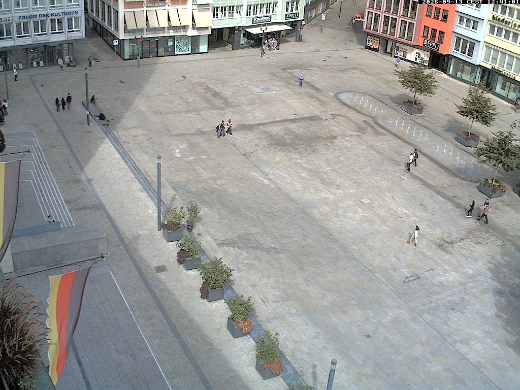 Archived image Webcam Stuttgart at the Market Square