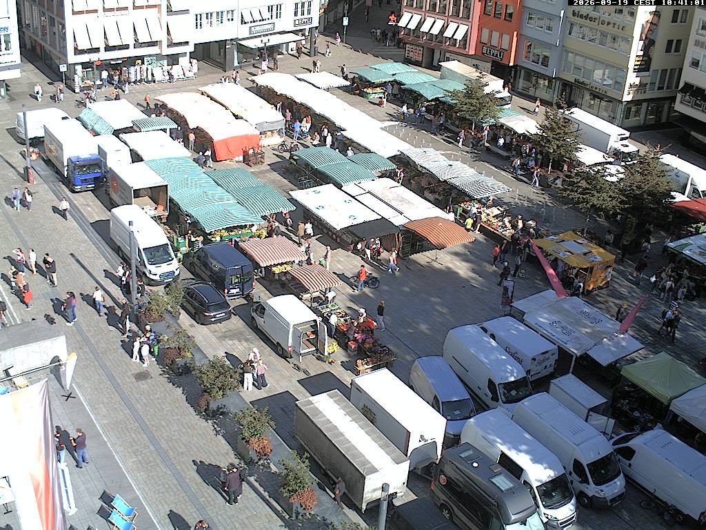 Archived image Webcam Stuttgart at the Market Square