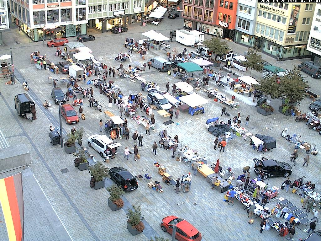 Archived image Webcam Stuttgart at the Market Square