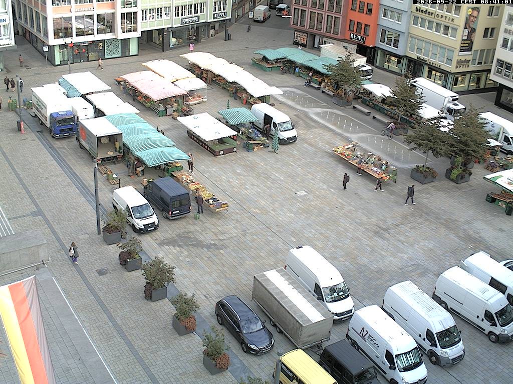 Archiv Foto Webcam Stuttgart: Marktplatz