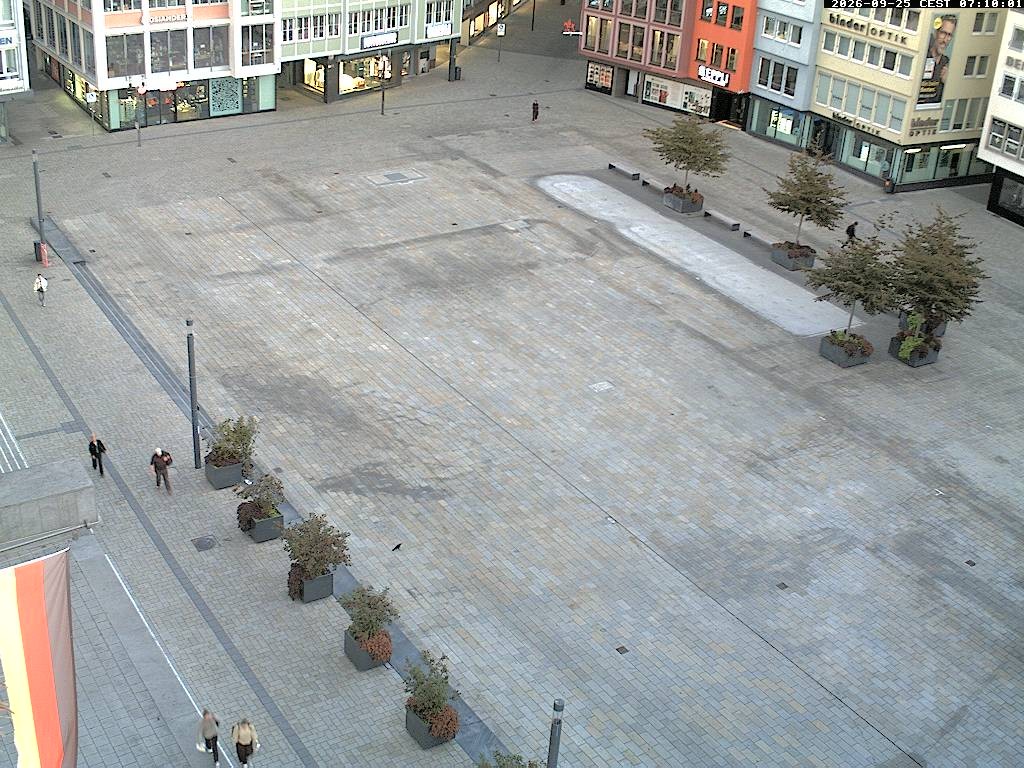 Archived image Webcam Stuttgart at the Market Square