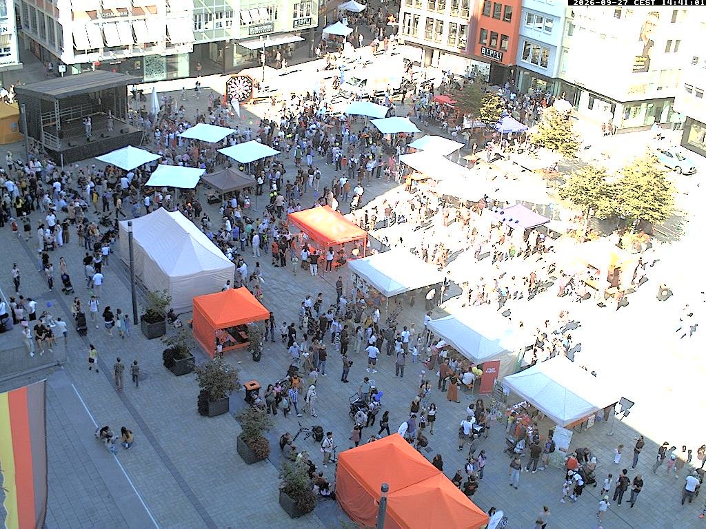 Archived image Webcam Stuttgart at the Market Square
