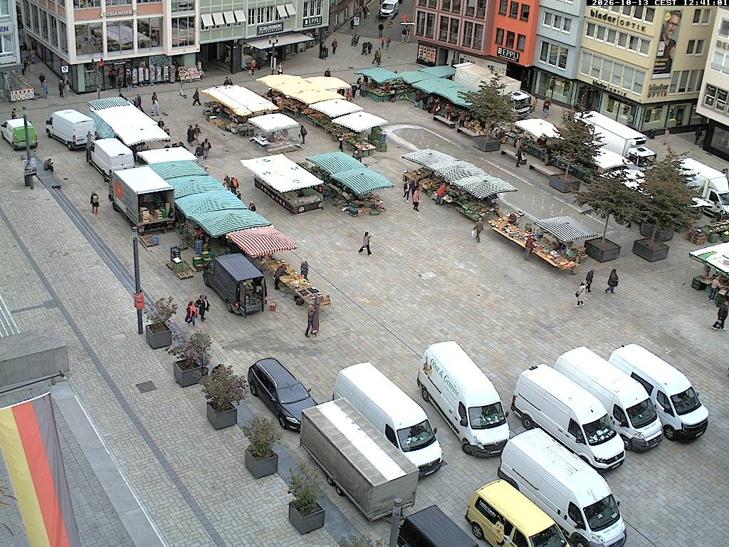 Archiv Foto Webcam Stuttgart: Marktplatz