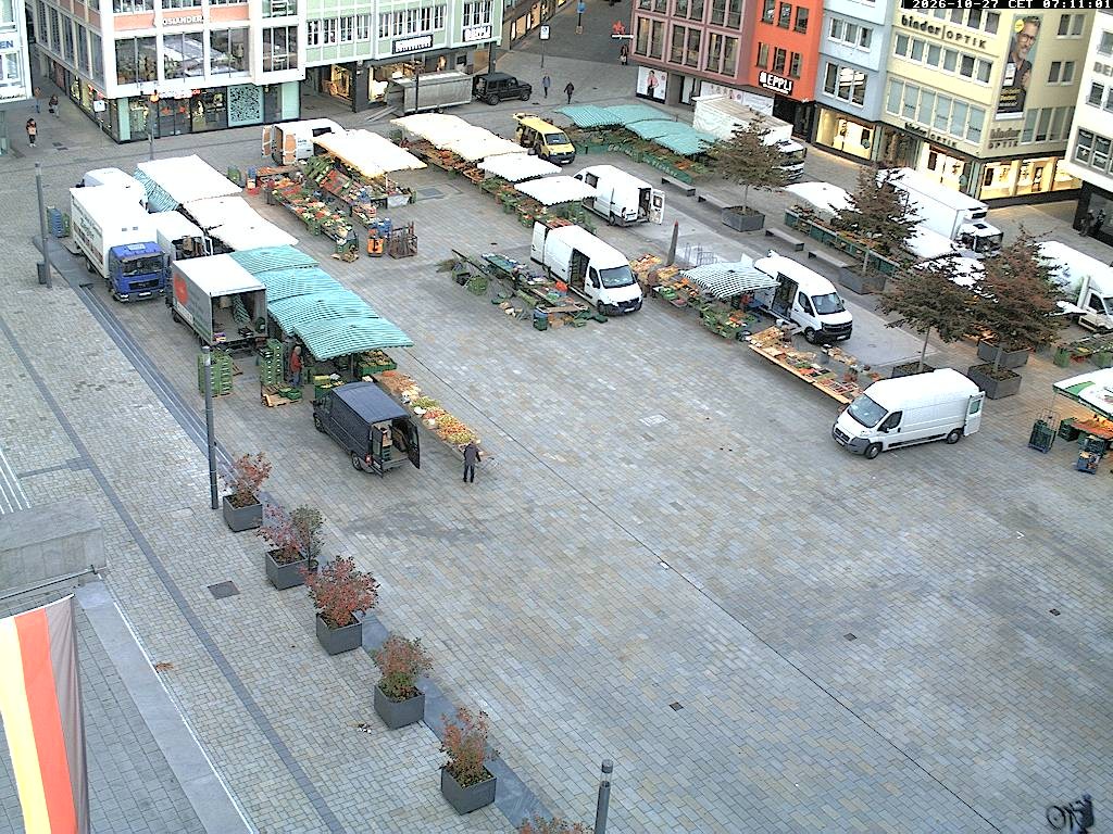 Archived image Webcam Stuttgart at the Market Square