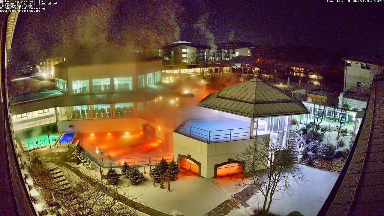 Archiv Foto Webcam Bad Füssing: Therme Eins - Thermenhof Ost