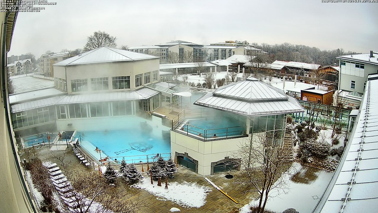 Archiv Foto Webcam Bad Füssing: Therme Eins - Thermenhof Ost