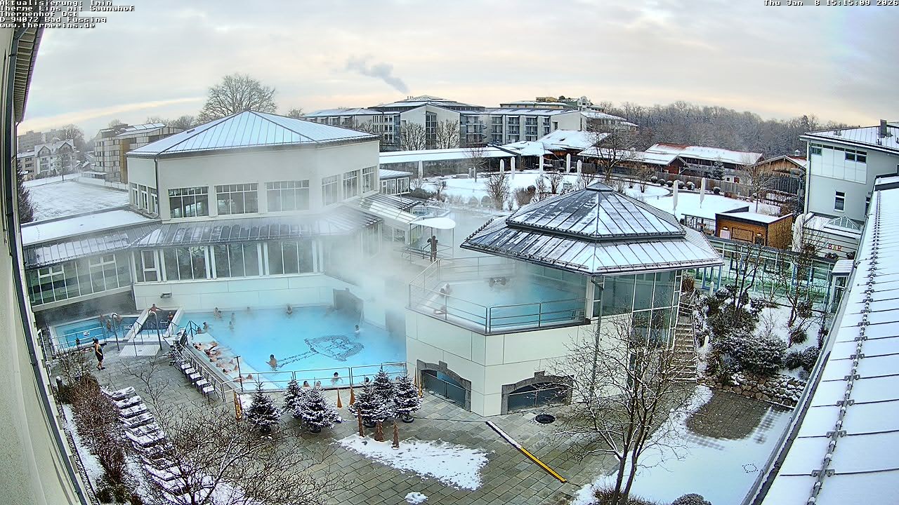 Archiv Foto Webcam Bad Füssing: Therme Eins - Thermenhof Ost
