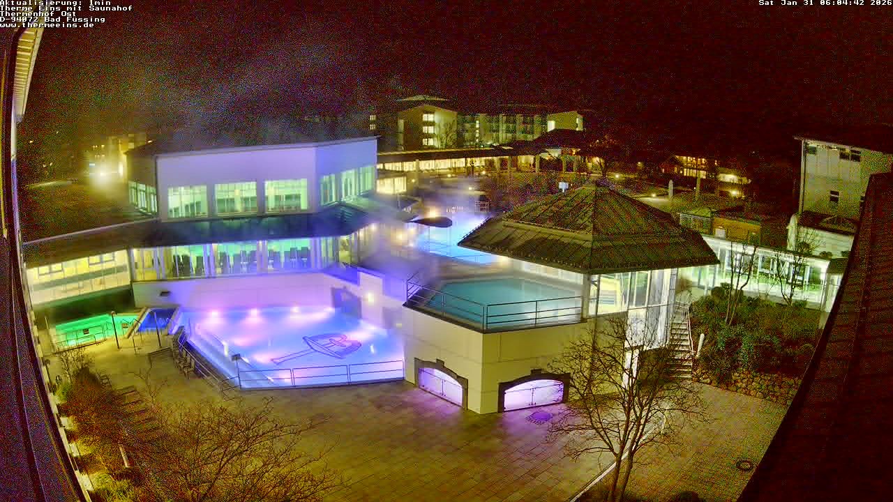 Archived image Webcam Bad Füssing: Thermal Bath 1 - East