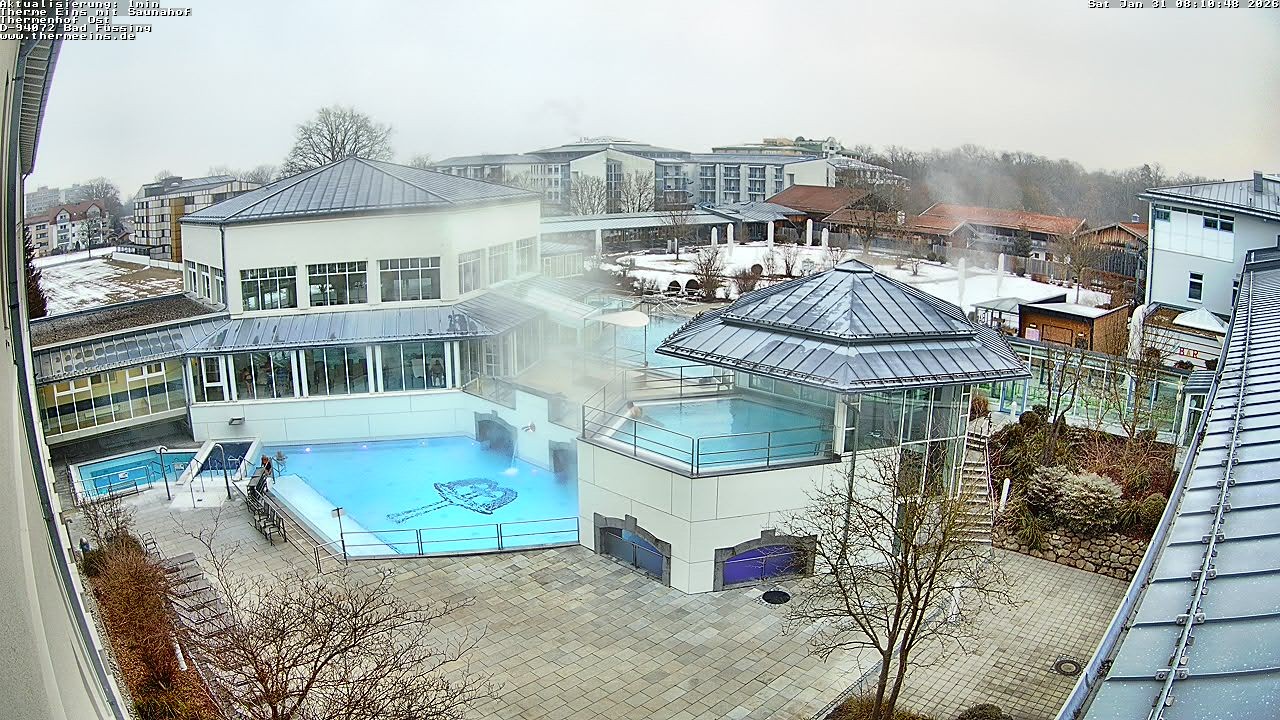 Archiv Foto Webcam Bad Füssing: Therme Eins - Thermenhof Ost