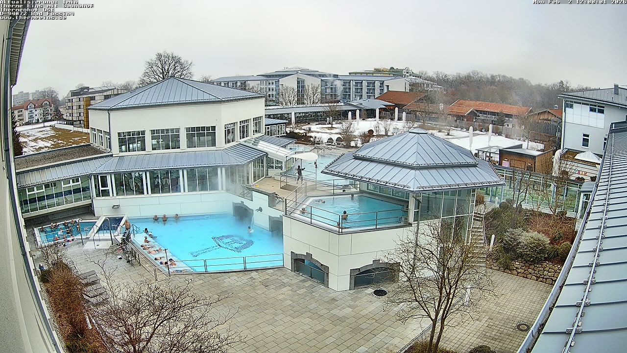 Archiv Foto Webcam Bad Füssing: Therme Eins - Thermenhof Ost