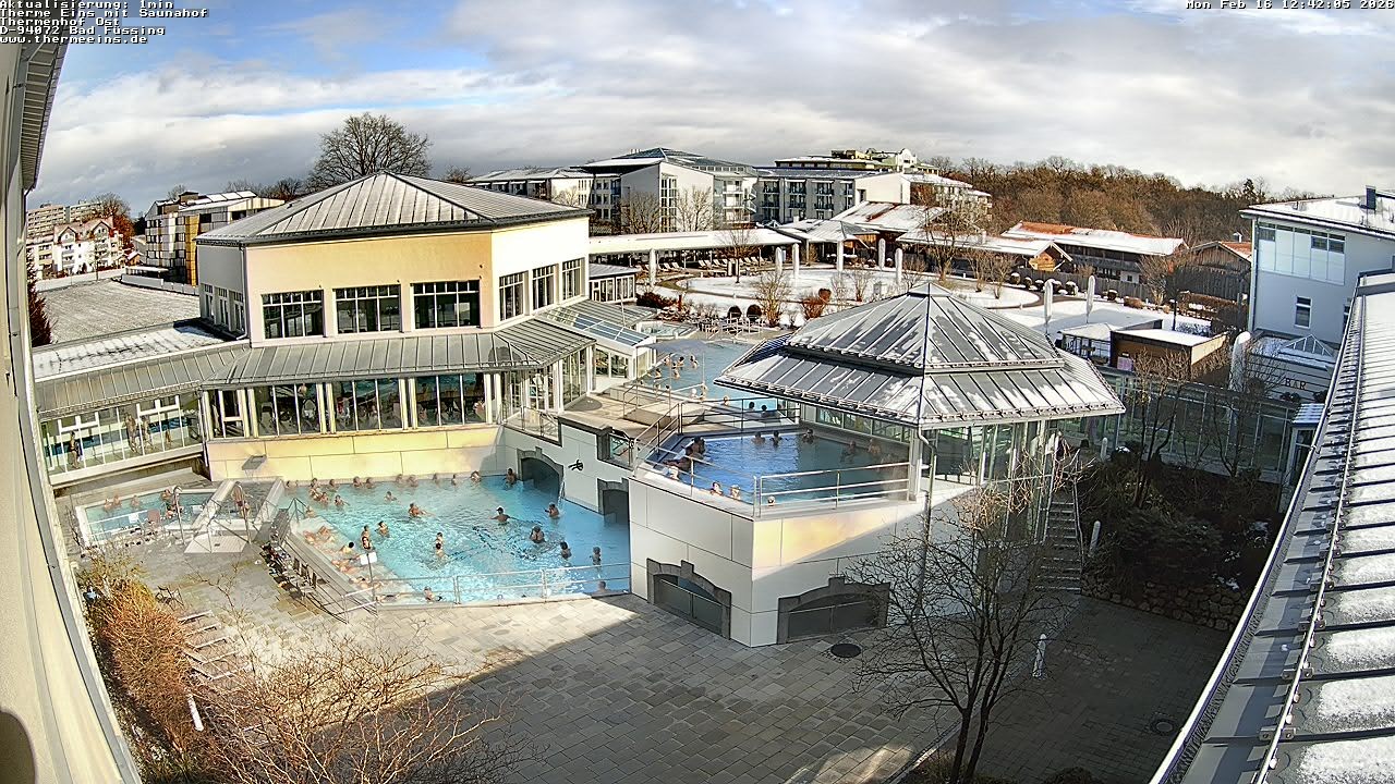 Archiv Foto Webcam Bad Füssing: Therme Eins - Thermenhof Ost