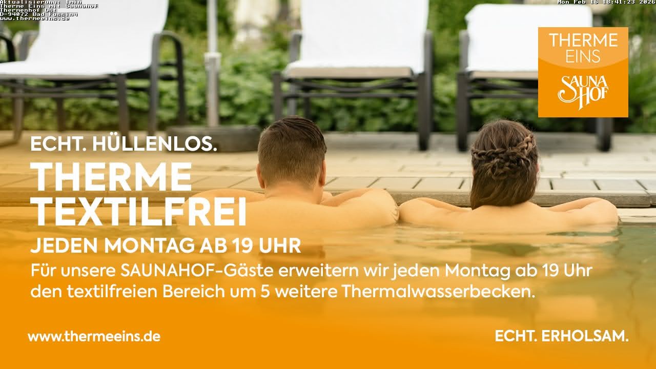 Archiv Foto Webcam Bad Füssing: Therme Eins - Thermenhof Ost