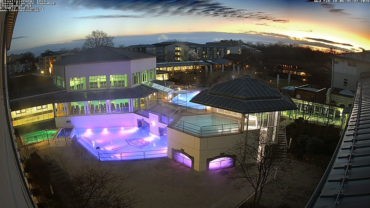 Archiv Foto Webcam Bad Füssing: Therme Eins - Thermenhof Ost