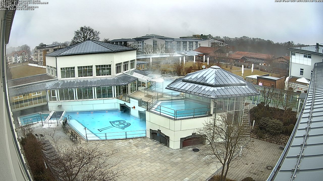 Archiv Foto Webcam Bad Füssing: Therme Eins - Thermenhof Ost