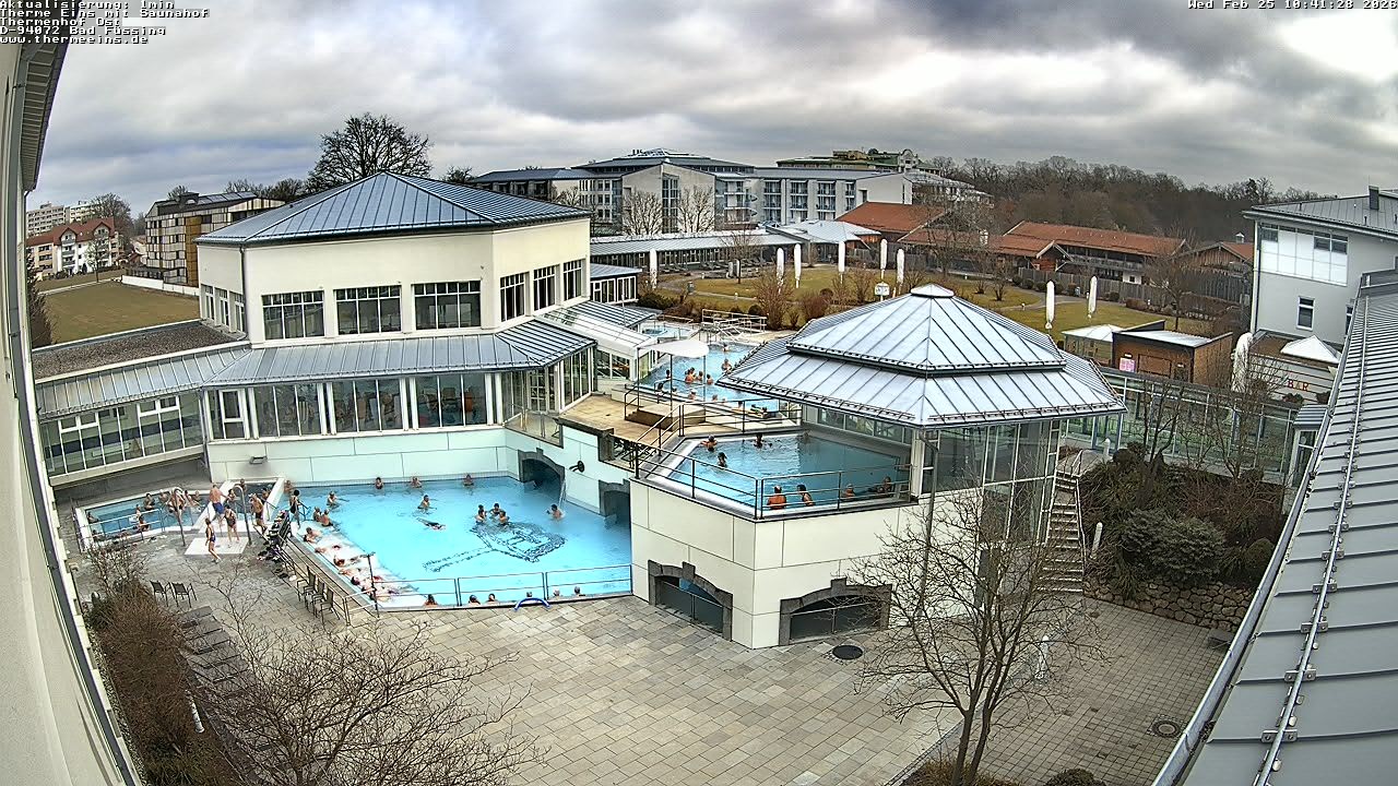 Archiv Foto Webcam Bad Füssing: Therme Eins - Thermenhof Ost