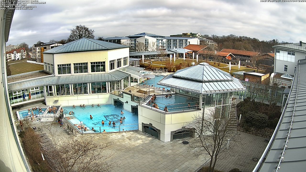 Archiv Foto Webcam Bad Füssing: Therme Eins - Thermenhof Ost