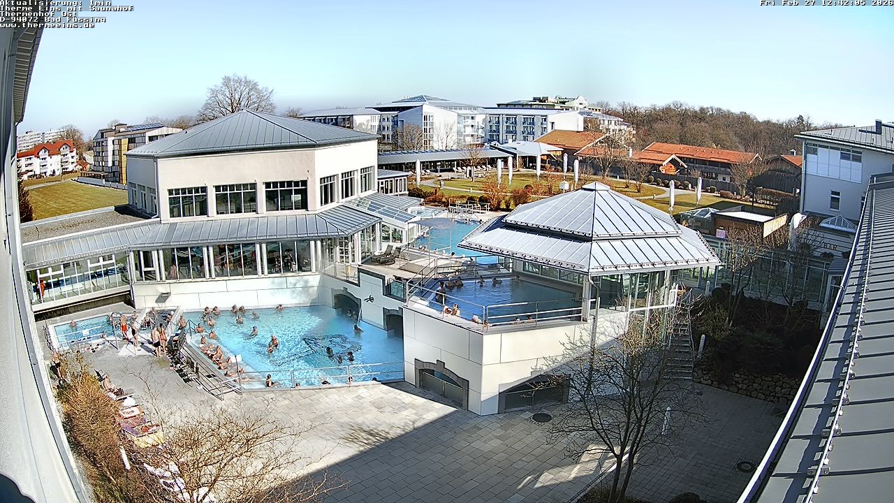 Archiv Foto Webcam Bad Füssing: Therme Eins - Thermenhof Ost