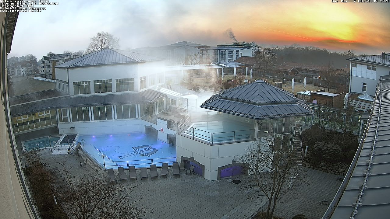 Archiv Foto Webcam Bad Füssing: Therme Eins - Thermenhof Ost