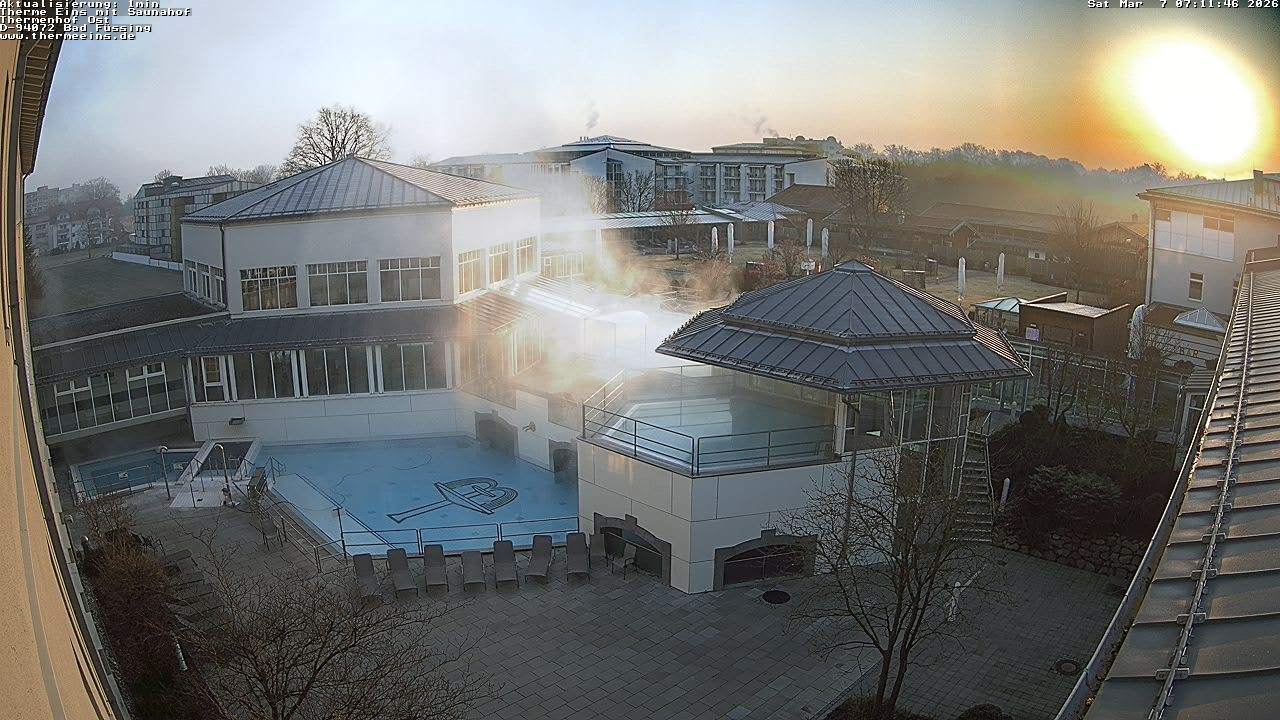 Archiv Foto Webcam Bad Füssing: Therme Eins - Thermenhof Ost