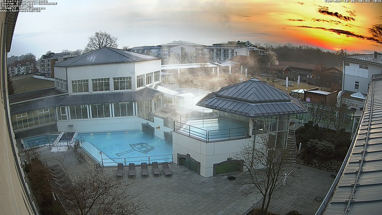 Archiv Foto Webcam Bad Füssing: Therme Eins - Thermenhof Ost