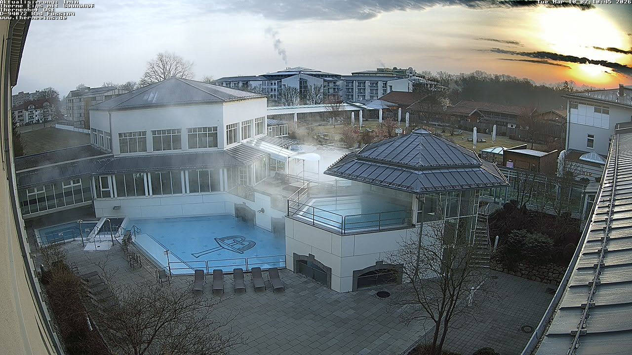 Archiv Foto Webcam Bad Füssing: Therme Eins - Thermenhof Ost