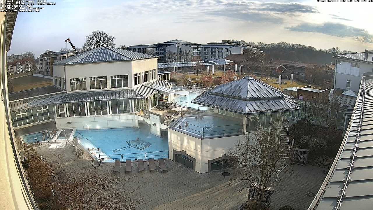 Archiv Foto Webcam Bad Füssing: Therme Eins - Thermenhof Ost