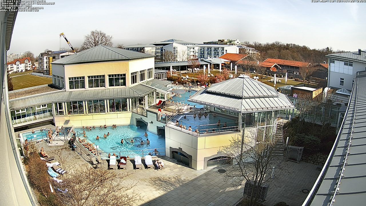 Archiv Foto Webcam Bad Füssing: Therme Eins - Thermenhof Ost