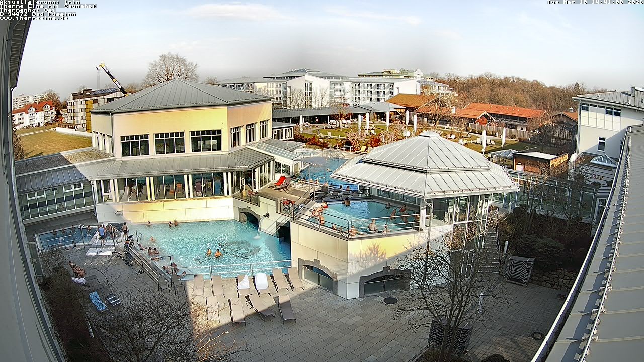 Archiv Foto Webcam Bad Füssing: Therme Eins - Thermenhof Ost