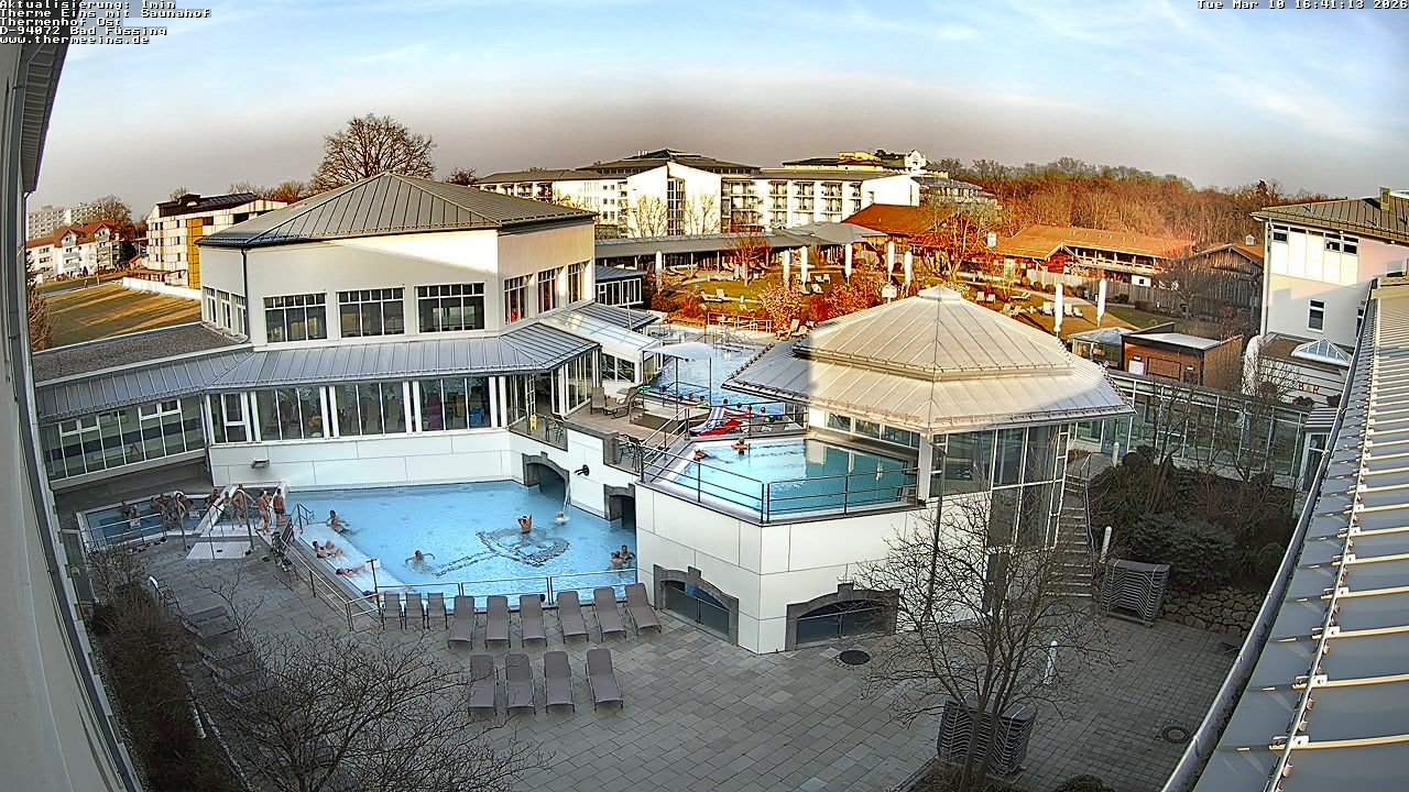 Archiv Foto Webcam Bad Füssing: Therme Eins - Thermenhof Ost