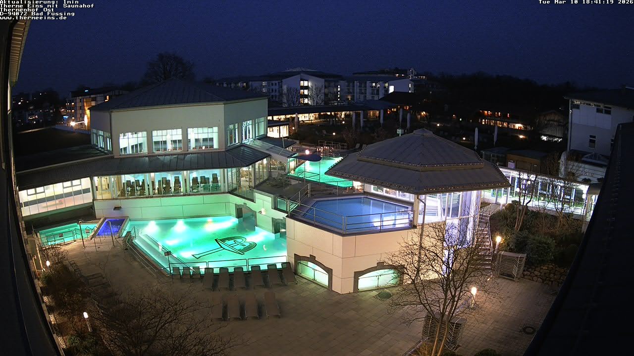 Archiv Foto Webcam Bad Füssing: Therme Eins - Thermenhof Ost