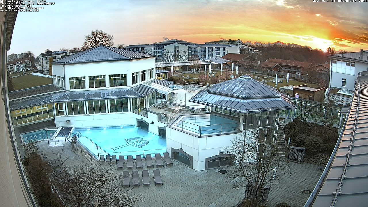 Archiv Foto Webcam Bad Füssing: Therme Eins - Thermenhof Ost