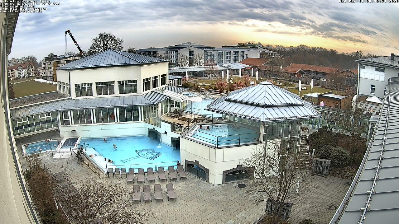 Archiv Foto Webcam Bad Füssing: Therme Eins - Thermenhof Ost