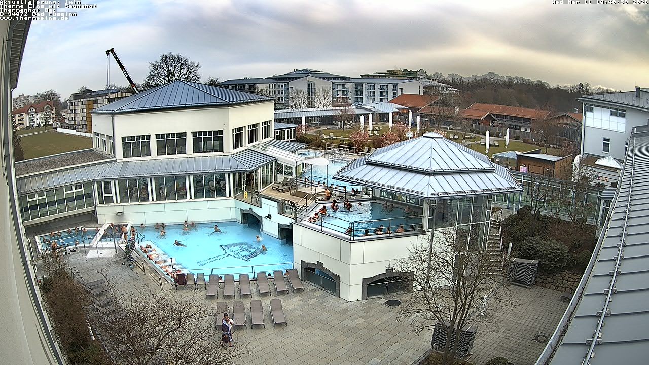 Archiv Foto Webcam Bad Füssing: Therme Eins - Thermenhof Ost
