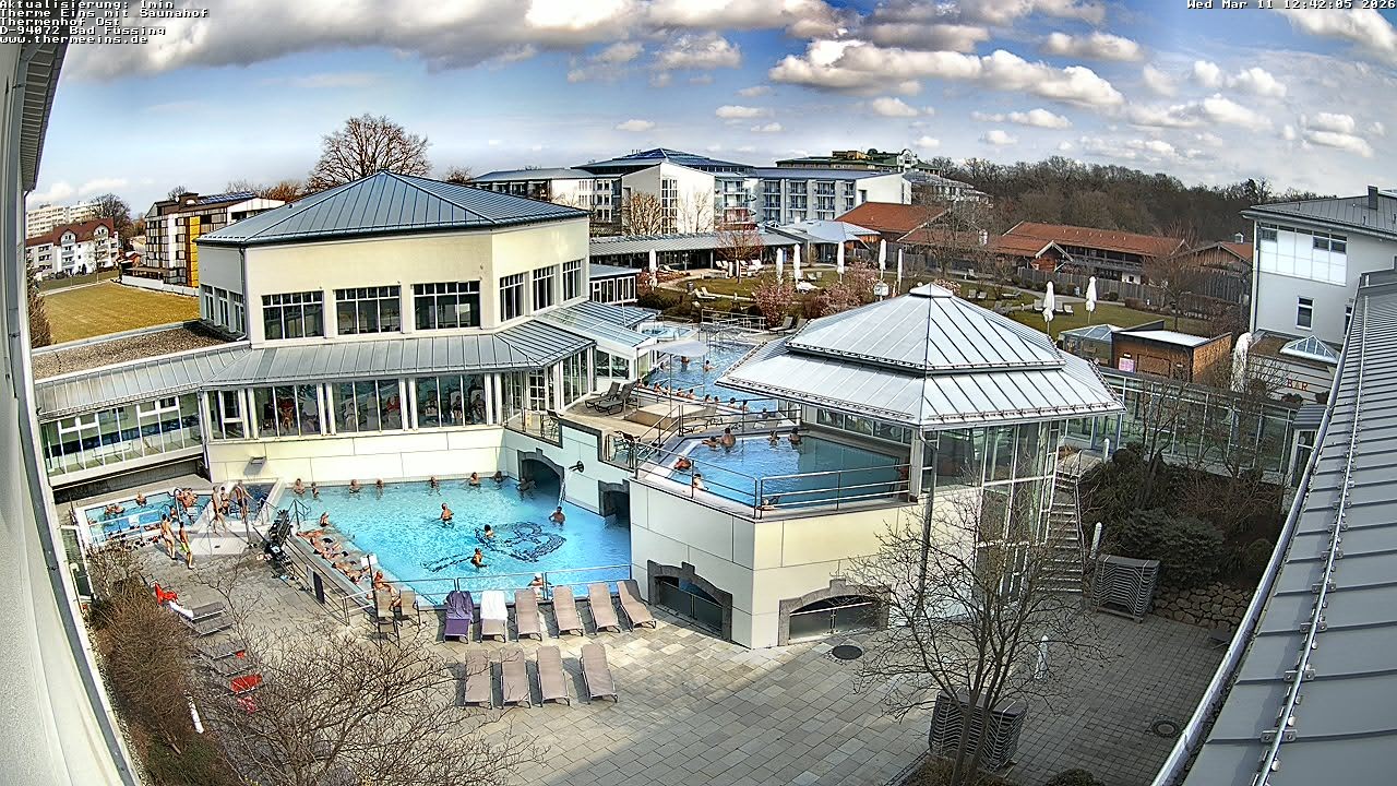Archiv Foto Webcam Bad Füssing: Therme Eins - Thermenhof Ost
