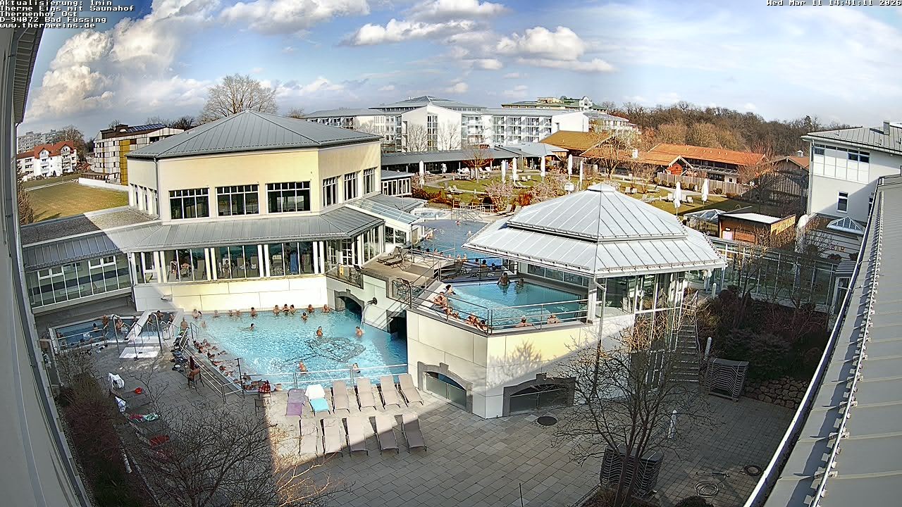 Archiv Foto Webcam Bad Füssing: Therme Eins - Thermenhof Ost