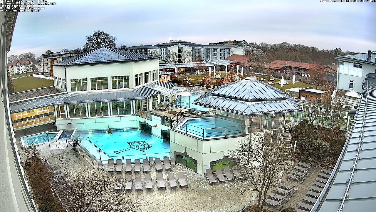 Archiv Foto Webcam Bad Füssing: Therme Eins - Thermenhof Ost