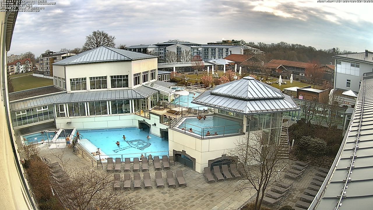 Archiv Foto Webcam Bad Füssing: Therme Eins - Thermenhof Ost