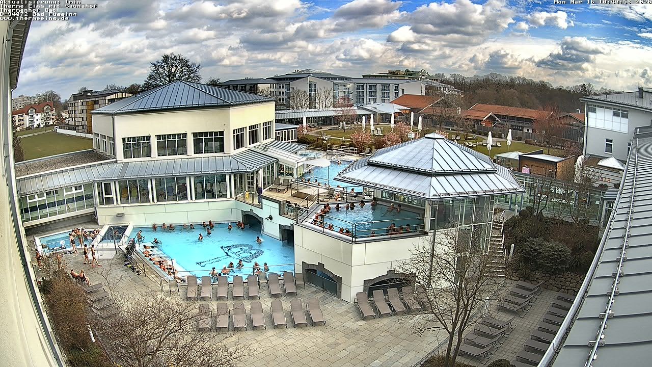 Archiv Foto Webcam Bad Füssing: Therme Eins - Thermenhof Ost