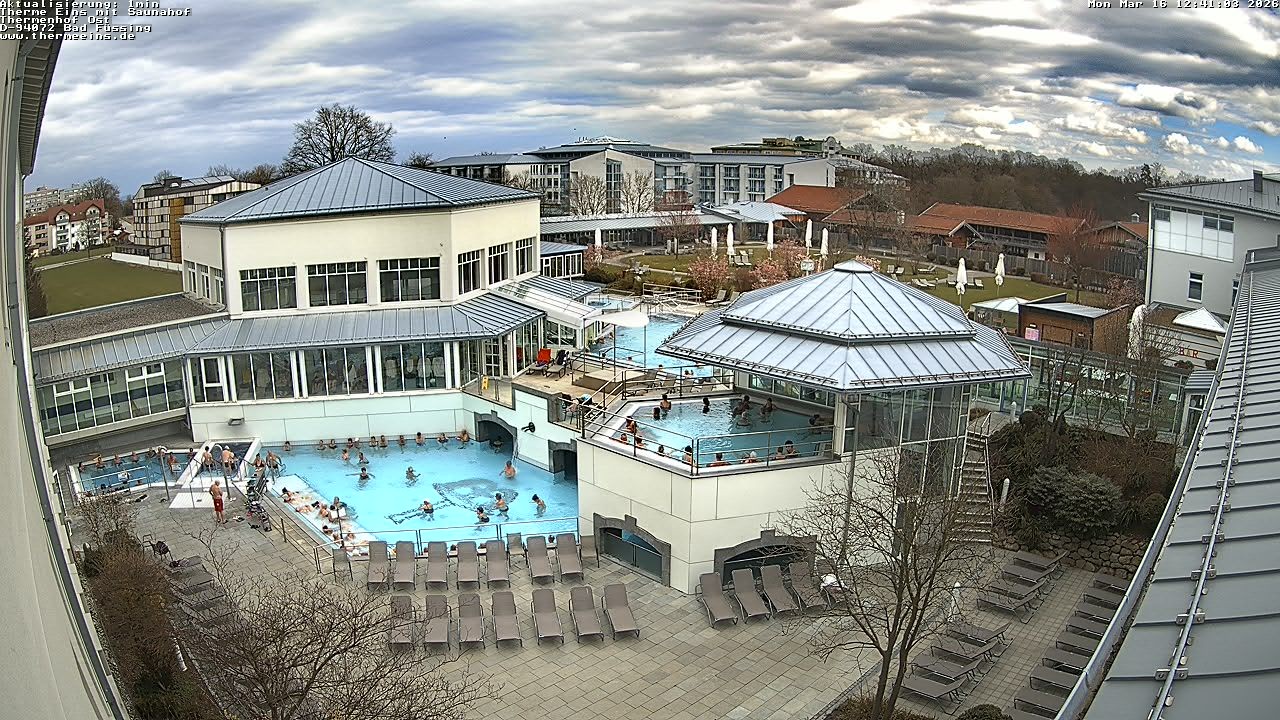 Archiv Foto Webcam Bad Füssing: Therme Eins - Thermenhof Ost