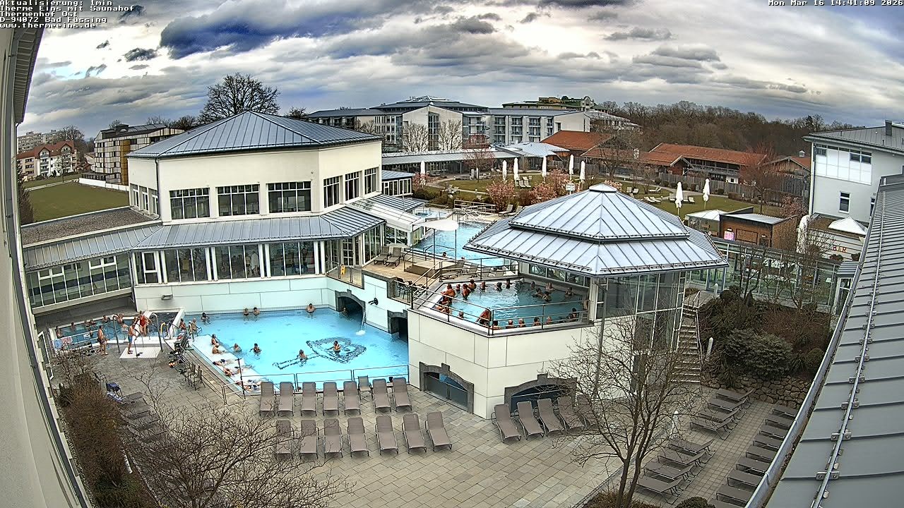 Archiv Foto Webcam Bad Füssing: Therme Eins - Thermenhof Ost