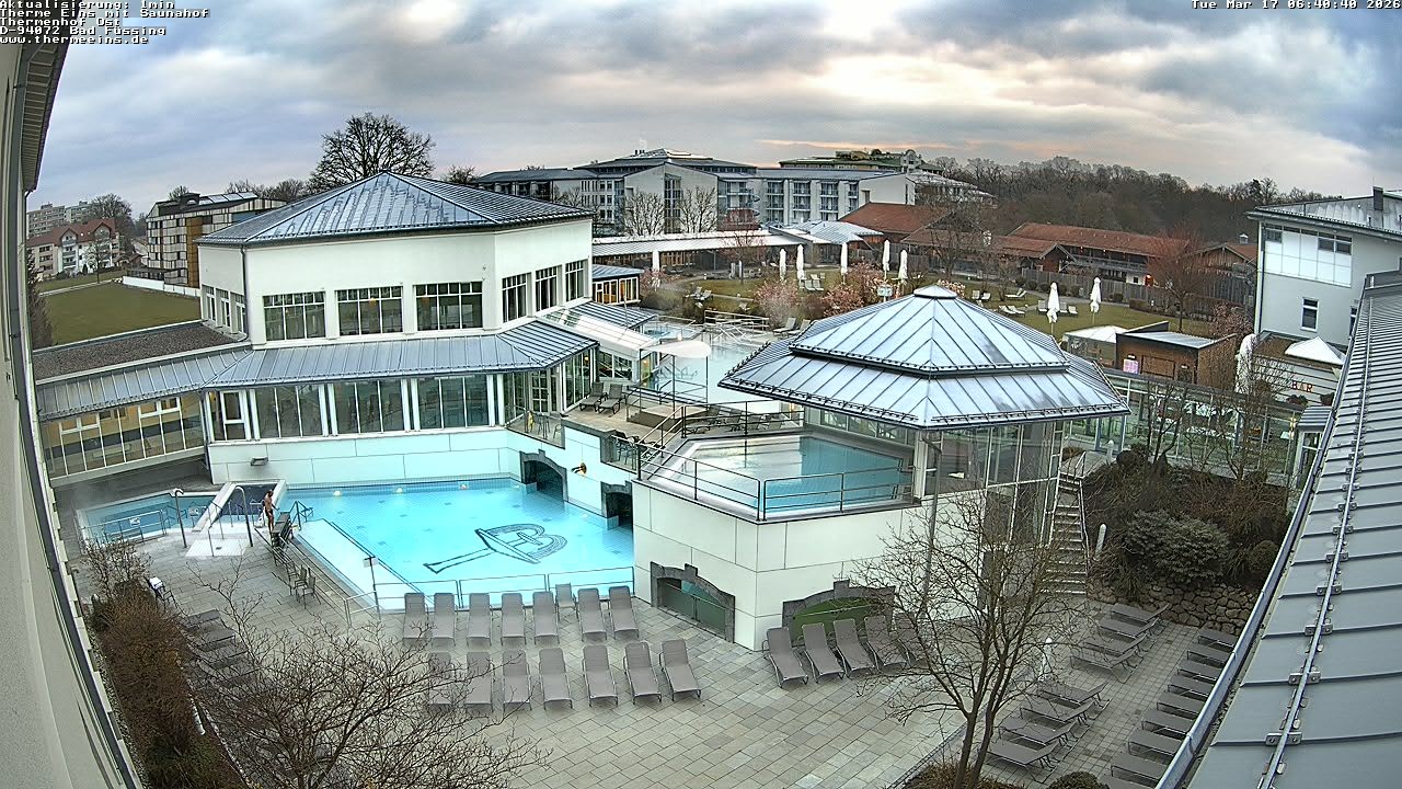 Archiv Foto Webcam Bad Füssing: Therme Eins - Thermenhof Ost