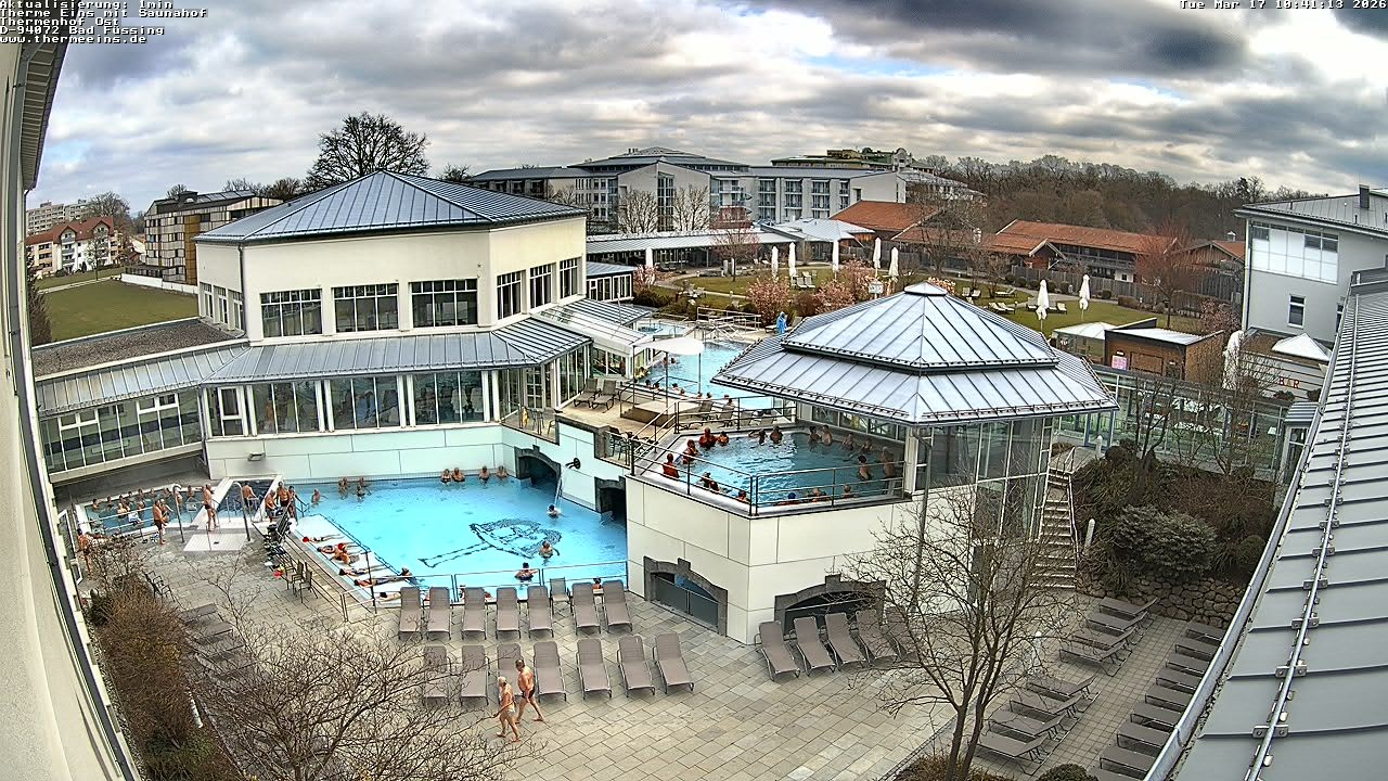 Archiv Foto Webcam Bad Füssing: Therme Eins - Thermenhof Ost