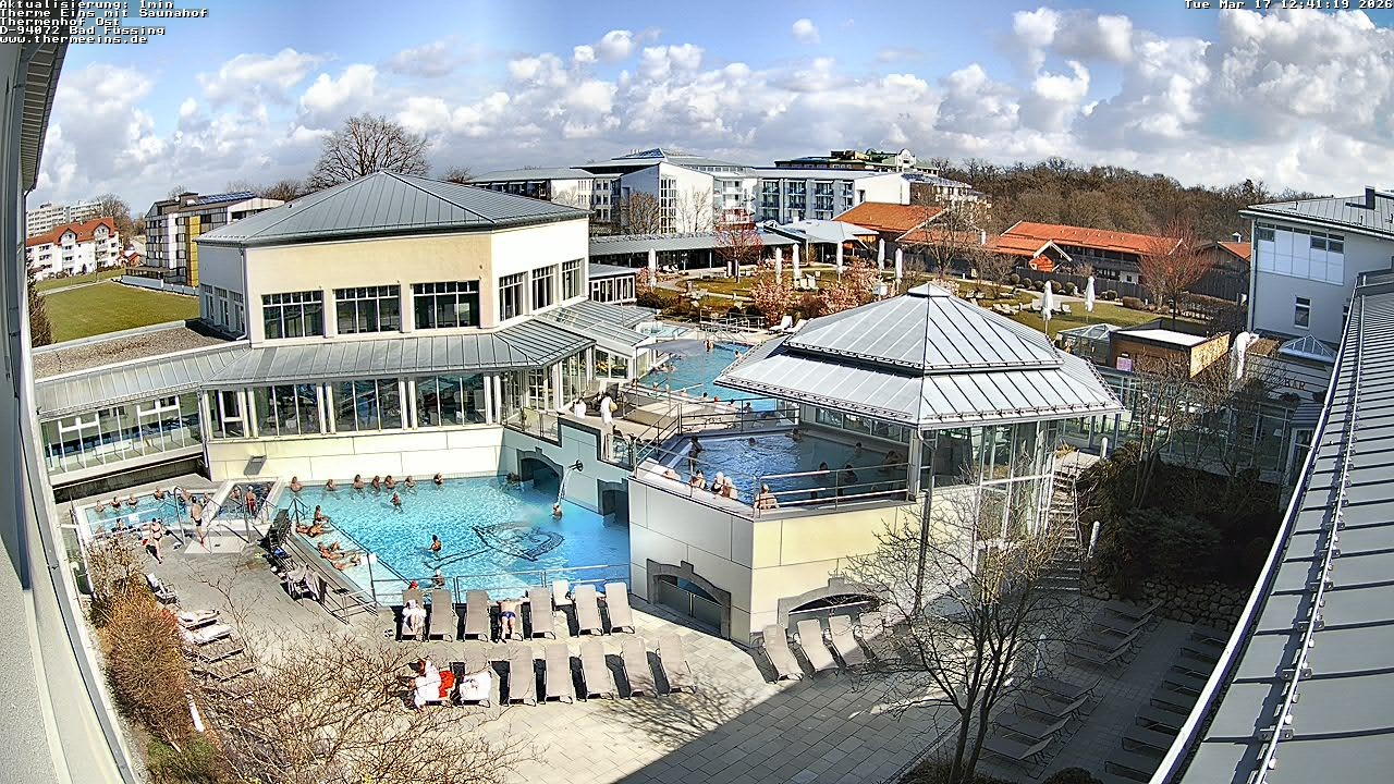 Archiv Foto Webcam Bad Füssing: Therme Eins - Thermenhof Ost
