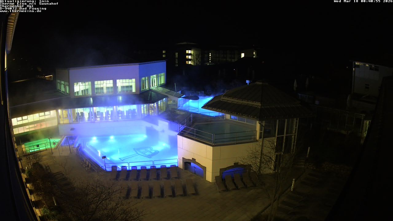 Archiv Foto Webcam Bad Füssing: Therme Eins - Thermenhof Ost